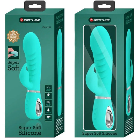 PRETTY LOVE - PRESCOTT VIBRADOR PUNTO G MULTIFUNCIÓN VERDE AGUA - Nuvica