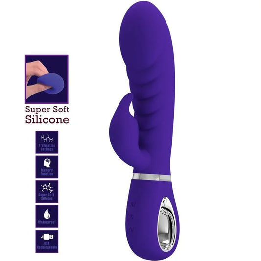 PRETTY LOVE - PRESCOTT VIBRADOR PUNTO G MULTIFUNCIÓN LILA - Nuvica