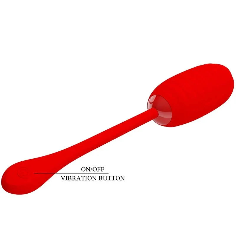 PRETTY LOVE - KIRK HUEVO VIBRADOR RECARGABLE ROJO - Nuvica