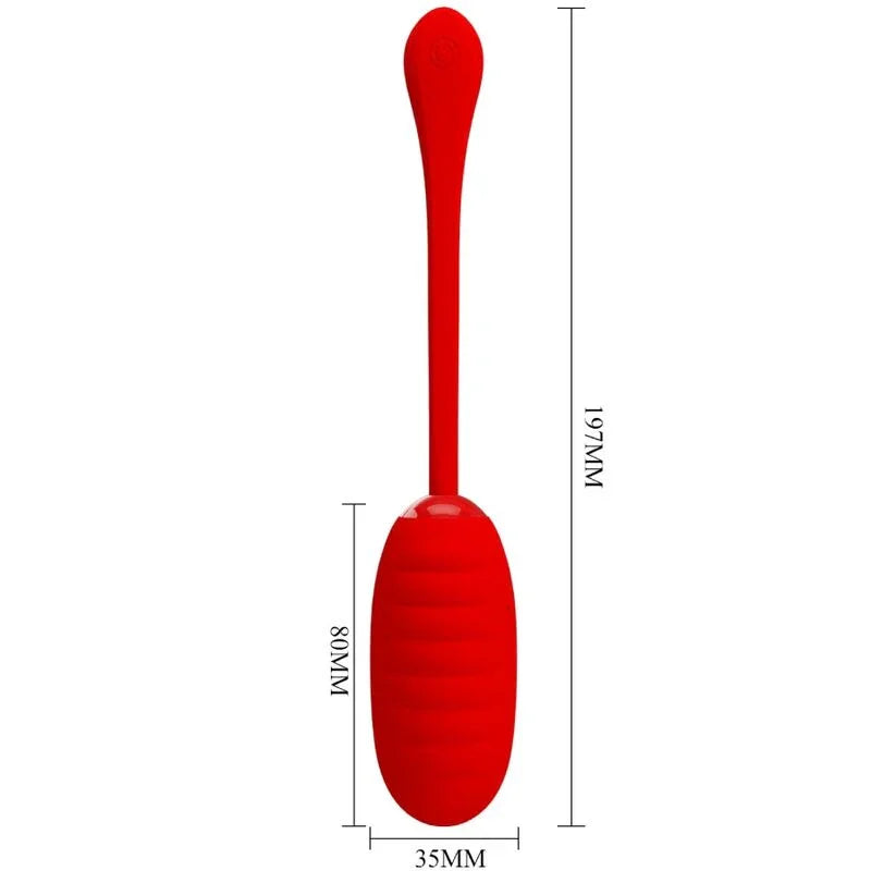PRETTY LOVE - KIRK HUEVO VIBRADOR RECARGABLE ROJO - Nuvica