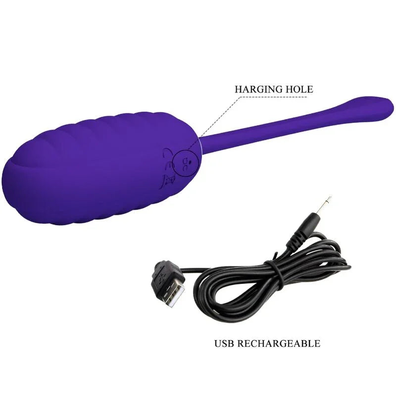 PRETTY LOVE - KIRK HUEVO VIBRADOR RECARGABLE LILA - Nuvica