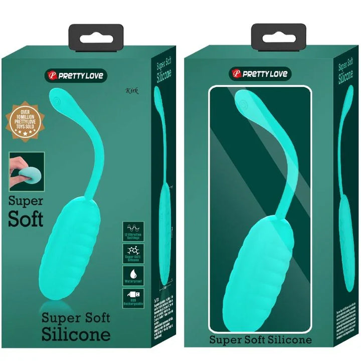PRETTY LOVE - KIRK HUEVO VIBRADOR RECARGABLE VERDE AGUA - Nuvica