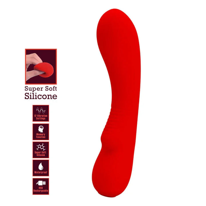 PRETTY LOVE - PRESCOTT VIBRADOR RECARGABLE ROJO - Nuvica