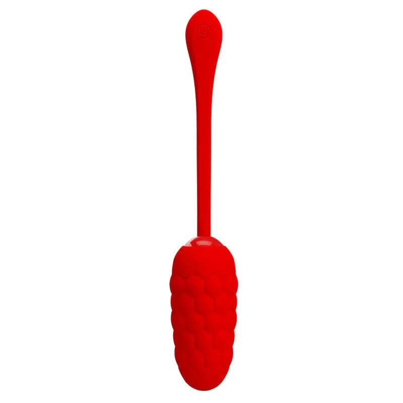 PRETTY LOVE - HUEVO VIBRADOR CON TEXTURA MARINA RECARGABLE ROJO - Nuvica