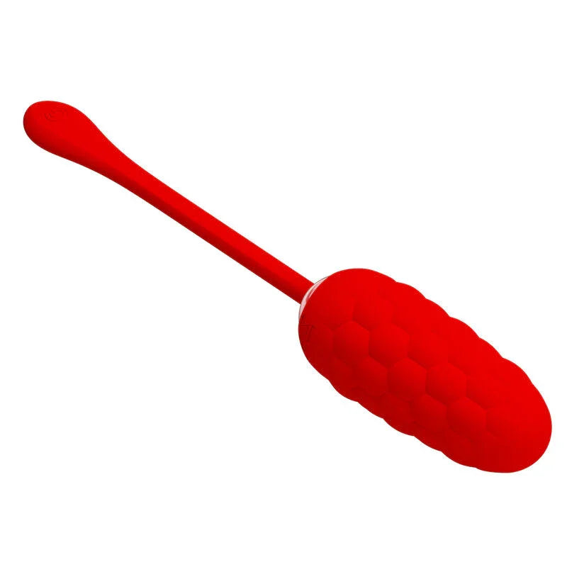 PRETTY LOVE - HUEVO VIBRADOR CON TEXTURA MARINA RECARGABLE ROJO - Nuvica