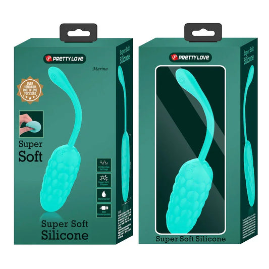 PRETTY LOVE - HUEVO VIBRADOR CON TEXTURA MARINA RECARGABLE VERDE AGUA - Nuvica