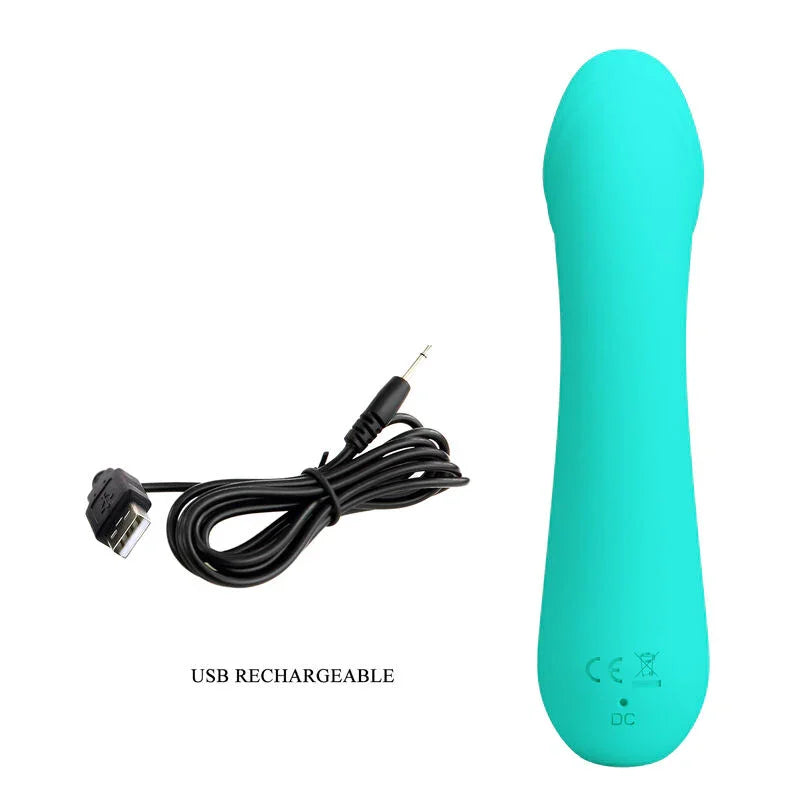 PRETTY LOVE - CETUS VIBRADOR RECARGABLE VERDE AGUA - Nuvica