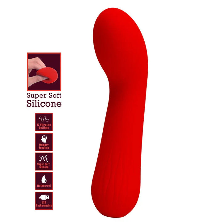 PRETTY LOVE - FAUN VIBRADOR RECARGABLE ROJO - Nuvica