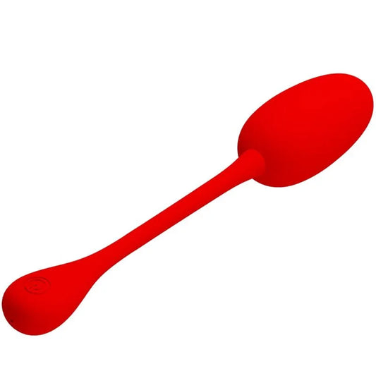 PRETTY LOVE - KNUCKER HUEVO VIBRADOR RECARGABLE ROJO - Nuvica