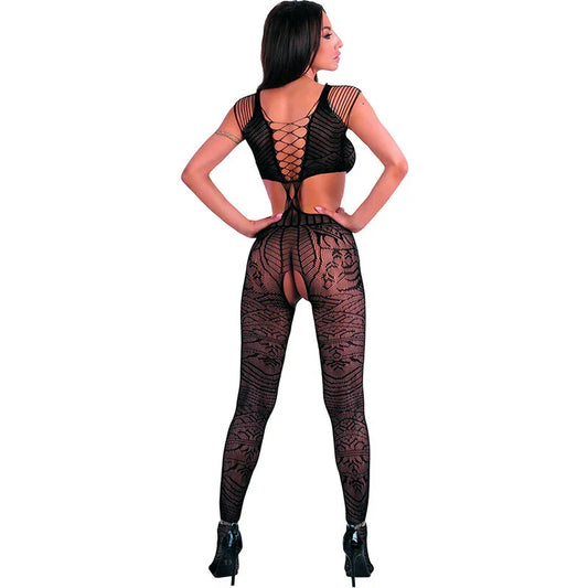 LIVCO CORSETTI FASHION - BODYSTOCKING TUBIANA NEGRO TALLA ÚNICA - Nuvica