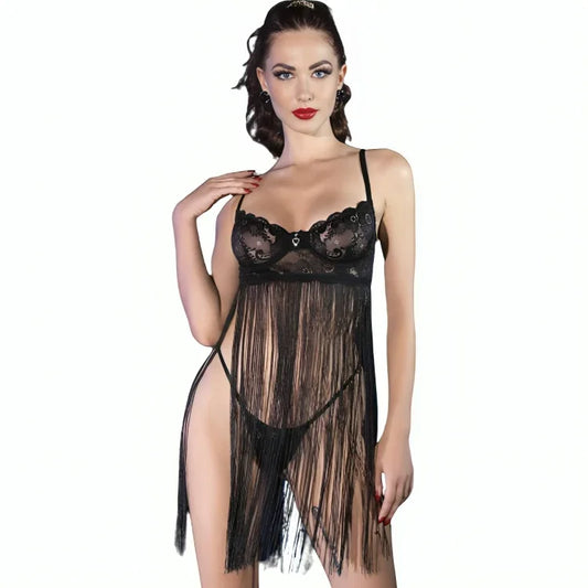 CHILIROSE - CR 4496 BABYDOLL NEGRO S/M - Nuvica