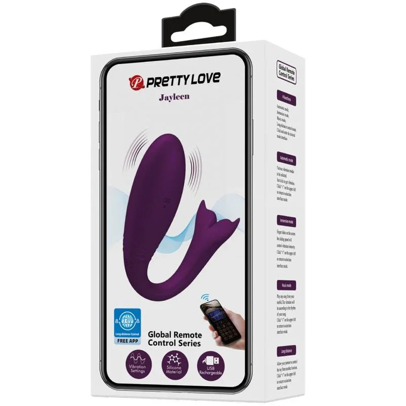 PRETTY LOVE - JAYLEEN VIBRADOR APP CONTROL REMOTO LILA - Nuvica