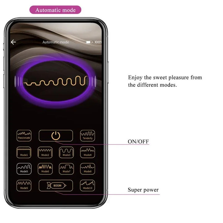 PRETTY LOVE - JAYLEEN VIBRADOR APP CONTROL REMOTO LILA - Nuvica