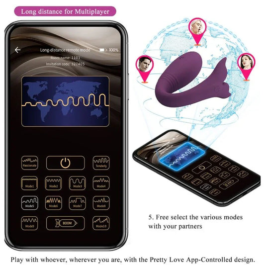 PRETTY LOVE - JAYLEEN VIBRADOR APP CONTROL REMOTO LILA - Nuvica