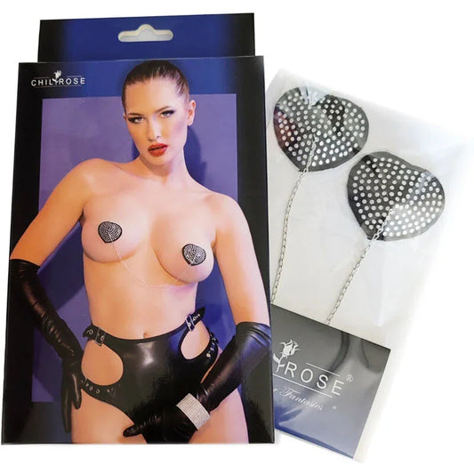 CHILIROSE - CR 4662 CUBREPEZONES PLATEADO & NEGRO - Nuvica