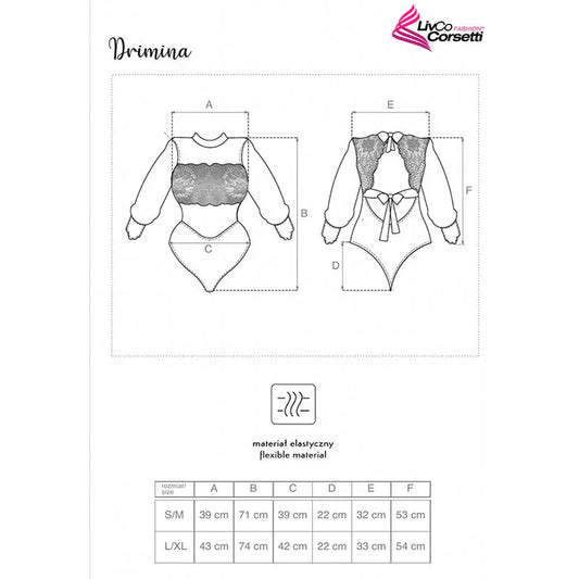 LIVCO CORSETTI FASHION - DRIMINA LC90690 BODY AZUL MARINO L/XL - Nuvica