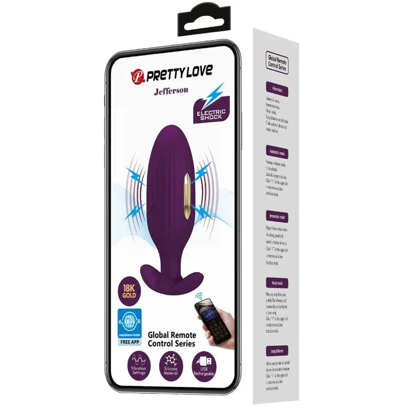 PRETTY LOVE - JEFFERSON PLUG ANAL CONTROLADO POR APP LILA - Nuvica