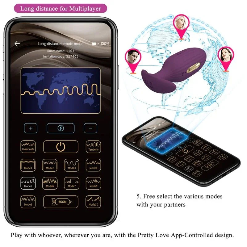 PRETTY LOVE - JEFFERSON PLUG ANAL CONTROLADO POR APP LILA - Nuvica