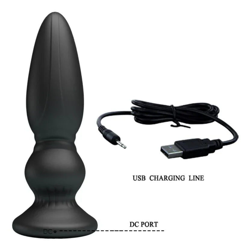 MR PLAY - VIBRADOR POTENTE CONTROL REMOTO ANAL PLUG NEGRO - Nuvica