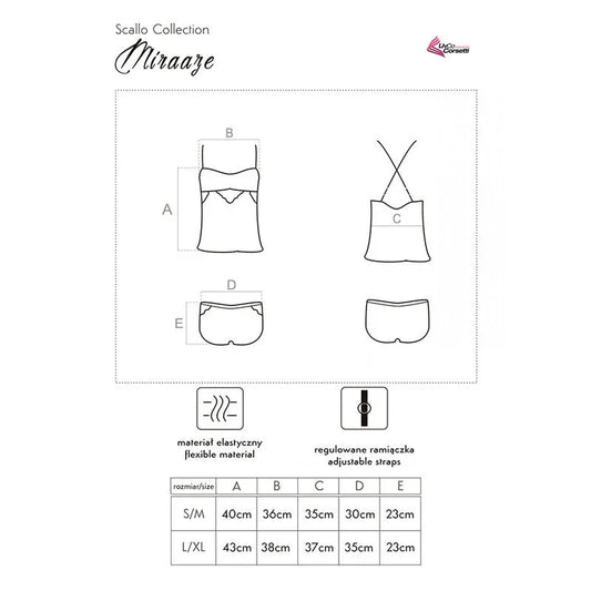 LIVCO CORSETTI FASHION - MIRAAZE LC 90567 CAMISETA + SHORTS NEGRO L/XL - Nuvica
