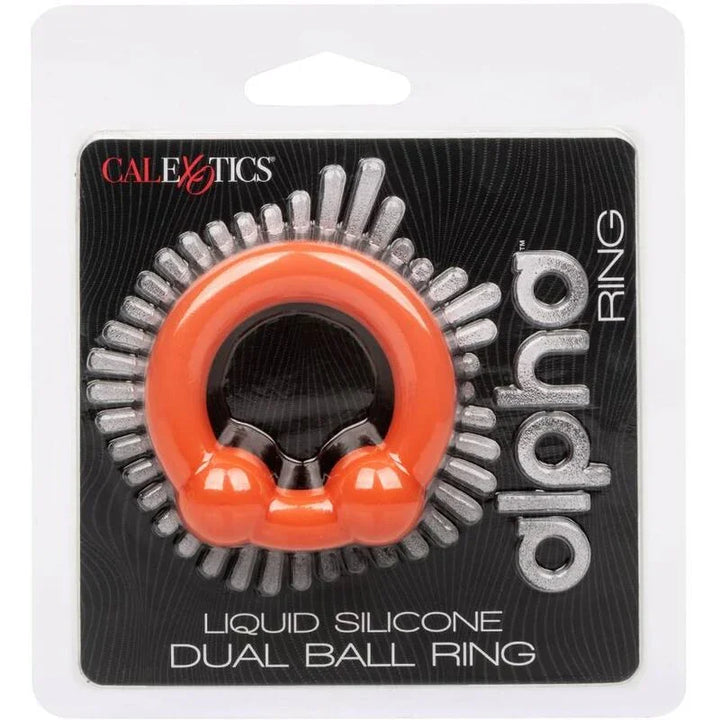 CALEXOTICS - ALPHA ANILLO DOBLE BOLA NARANJA - Nuvica