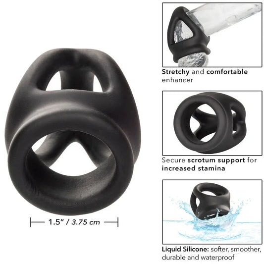 CALEXOTICS - ALPHA ANILLO DE JAULA DOBLE NEGRO - Nuvica
