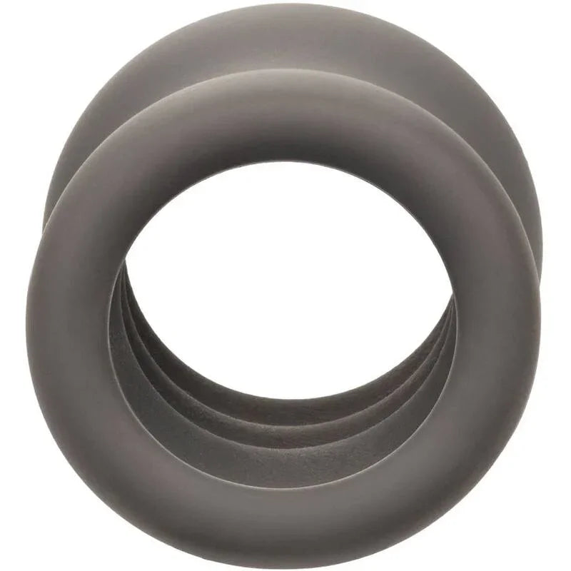 CALEXOTICS - ALPHA ANILLO EXTENSIÓN ESCROTO DOBLE NEGRO - Nuvica