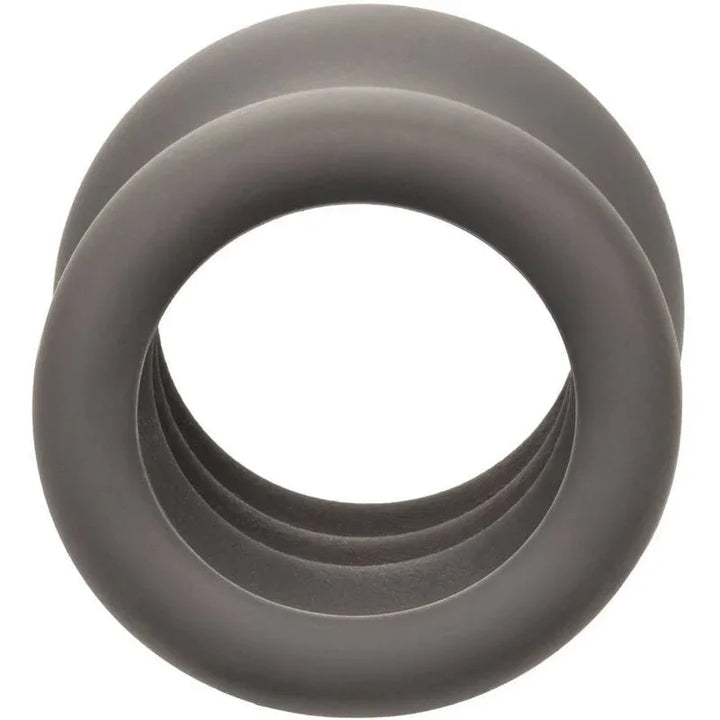 CALEXOTICS - ALPHA ANILLO EXTENSIÓN ESCROTO DOBLE NEGRO - Nuvica
