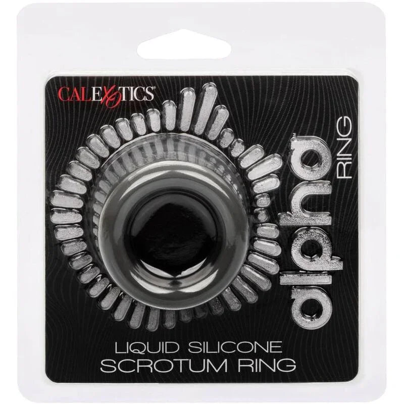 CALEXOTICS - ALPHA ANILLO EXTENSIÓN ESCROTO DOBLE NEGRO - Nuvica