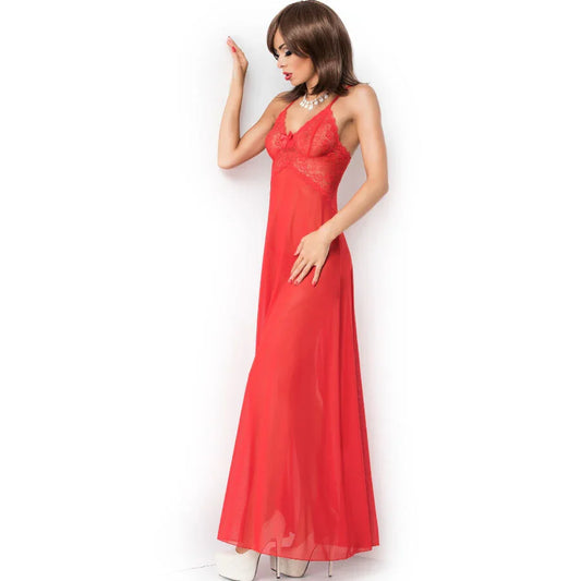 CHILIROSE - CR 3883 BABYDOLL LARGO ROJO S/M - Nuvica