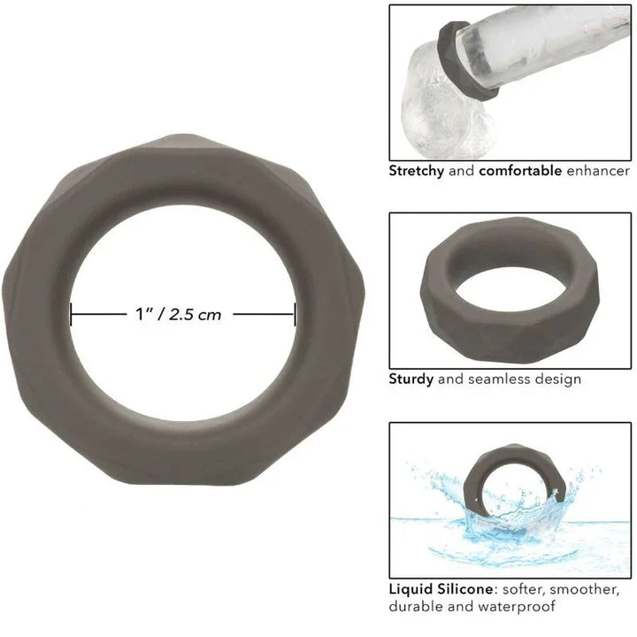 CALEXOTICS - ALPHA ANILLO PROLONG PRISMTICO GRIS - Nuvica