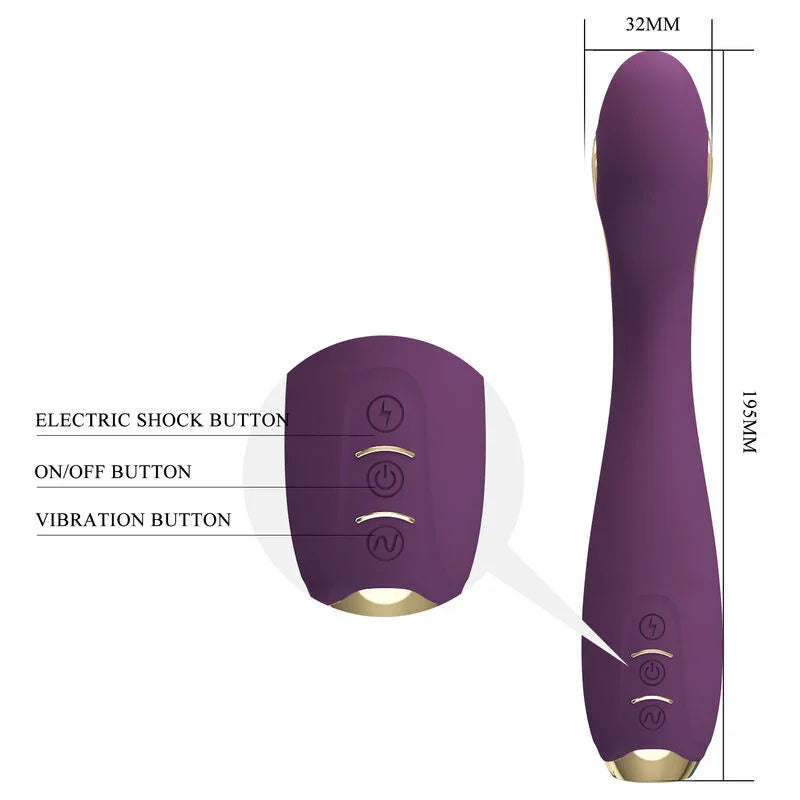 PRETTY LOVE - HECTOR VIBRADOR ELECTROSHOCK POR CONTROL POR APP LILA - Nuvica