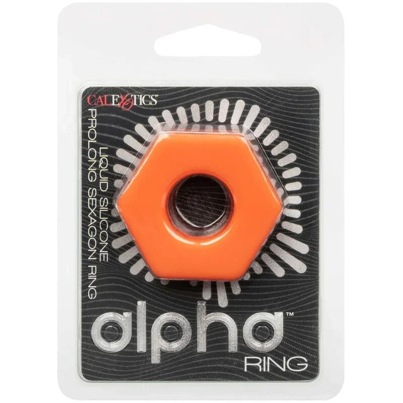 CALEXOTICS - ALPHA ANILLO PROLONG SEXGONO NARANJA - Nuvica