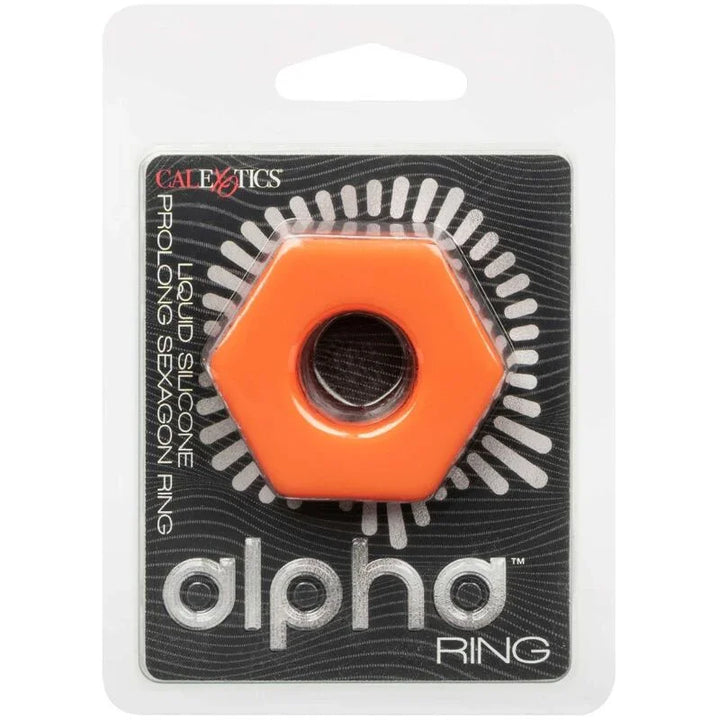 CALEXOTICS - ALPHA ANILLO PROLONG SEXGONO NARANJA - Nuvica