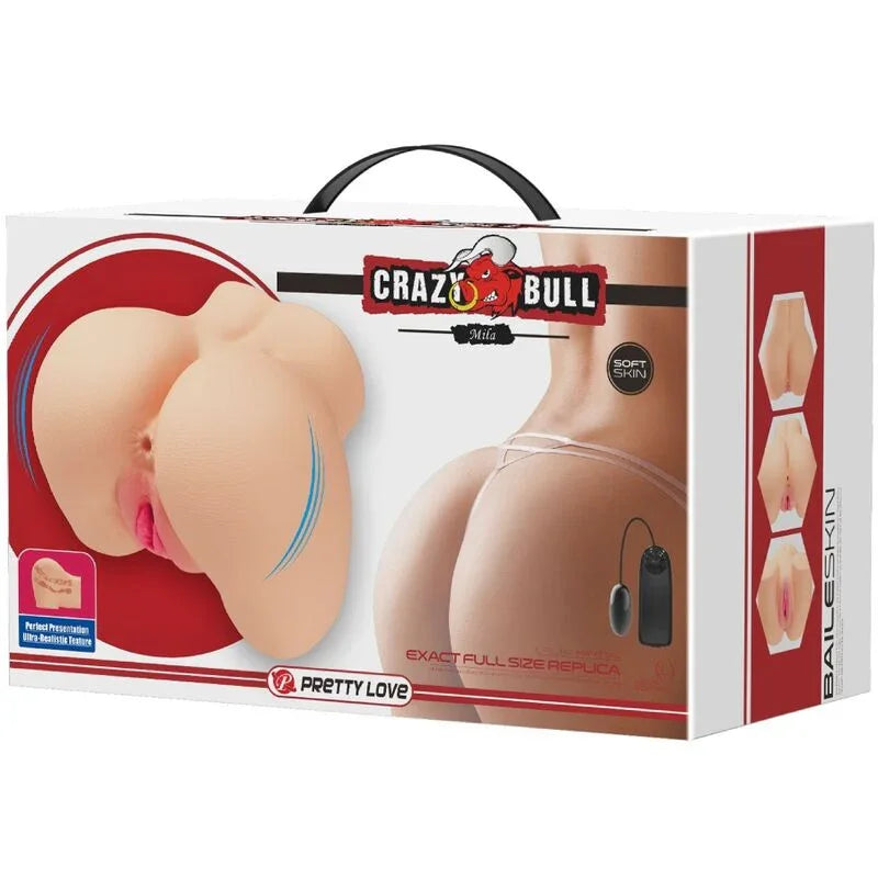 CRAZY BULL - VAGINA Y ANO REALÍSTICOS VIBRADOR MILA - Nuvica