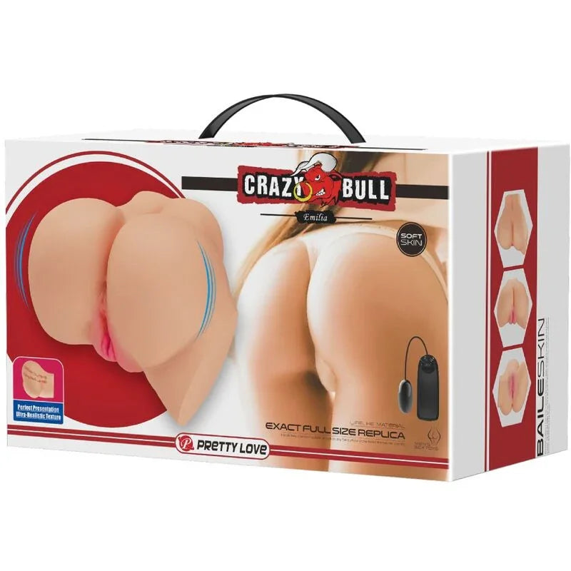 CRAZY BULL - VAGINA Y ANO REALÍSTICOS VIBRADOR EMILIA - Nuvica