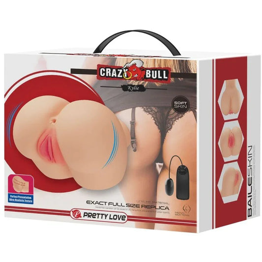 CRAZY BULL - VAGINA Y ANO REALÍSTICOS VIBRADOR KYLIE - Nuvica