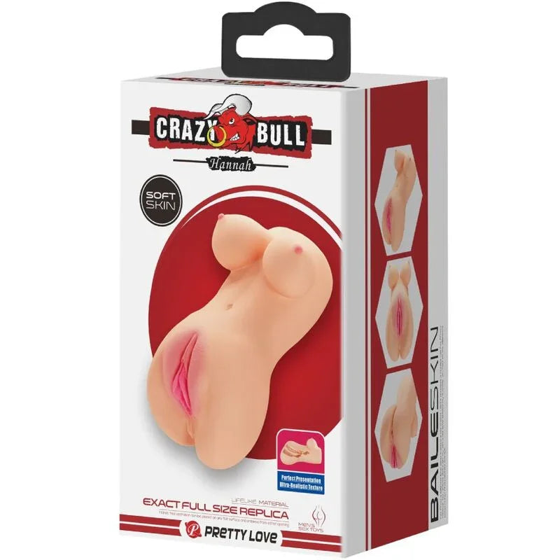 CRAZY BULL - VAGINA Y ANO REALÍSTICOS VIBRADOR HANNAH - Nuvica