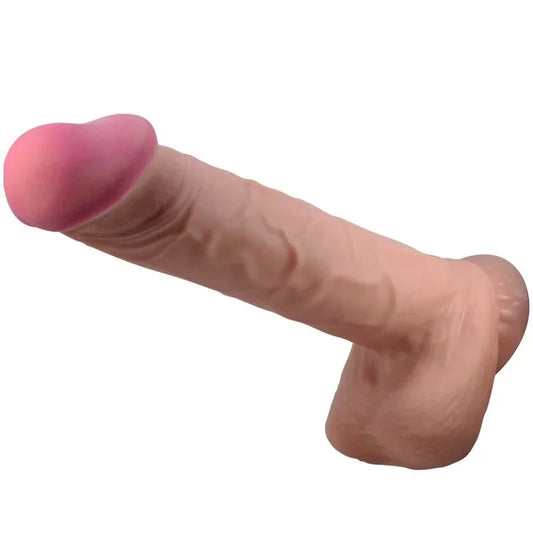 PRETTY LOVE - SLIDING SKIN SERIES DILDO REALÍSTICO CON VENTOSA PIEL DESLIZANTE MORENO 26 CM - Nuvica