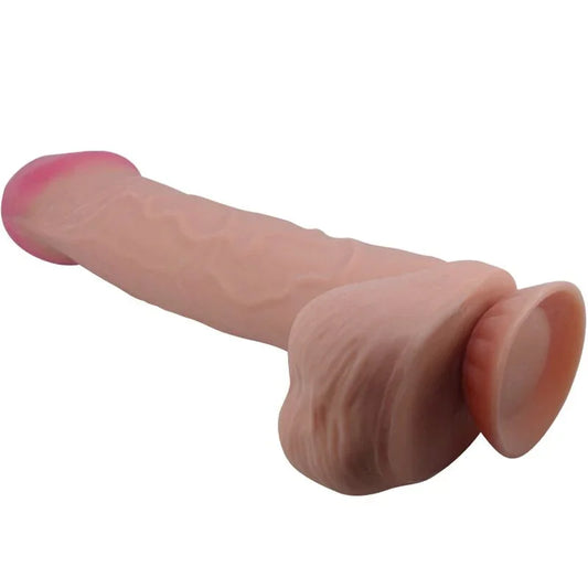 PRETTY LOVE - SLIDING SKIN SERIES DILDO REALÍSTICO CON VENTOSA PIEL DESLIZANTE MORENO 26 CM - Nuvica