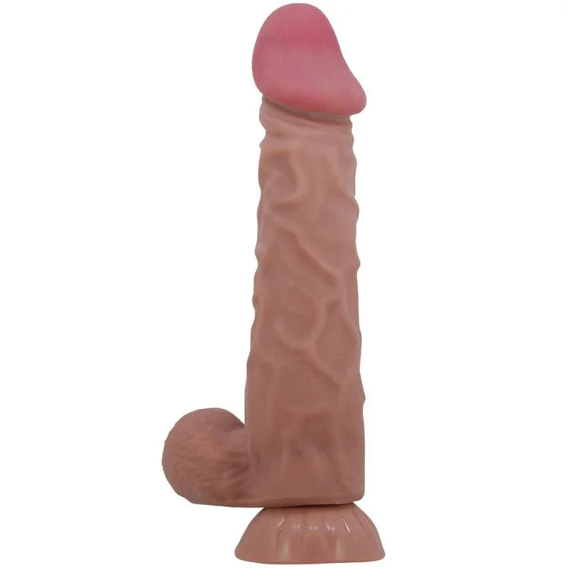 PRETTY LOVE - SLIDING SKIN SERIES DILDO REALÍSTICO CON VENTOSA PIEL DESLIZANTE MORENO 24 CM - Nuvica