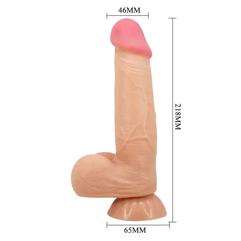 PRETTY LOVE - SLIDING SKIN SERIES DILDO REALÍSTICO CON VENTOSA PIEL DESLIZANTE 21.8 CM - Nuvica