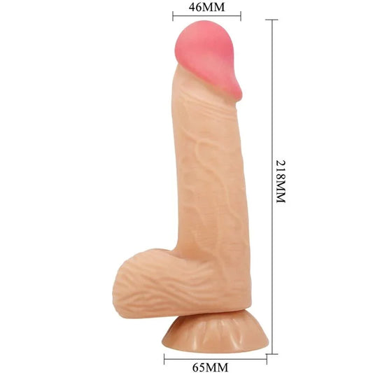 PRETTY LOVE - SLIDING SKIN SERIES DILDO REALÍSTICO CON VENTOSA PIEL DESLIZANTE 20.6 CM - Nuvica
