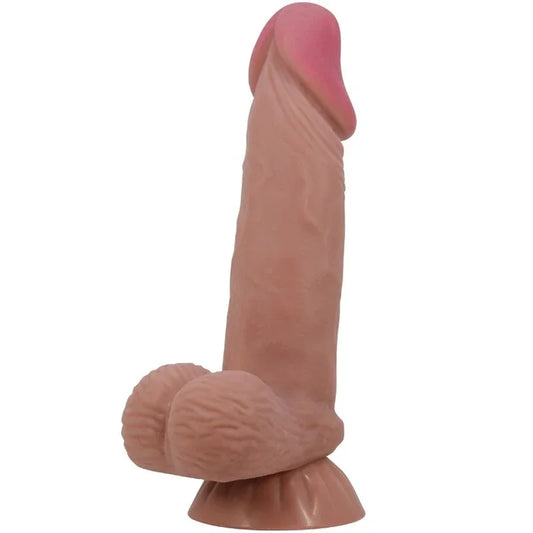 PRETTY LOVE - SLIDING SKIN SERIES DILDO REALÍSTICO CON VENTOSA PIEL DESLIZANTE MORENO 19.4 CM - Nuvica