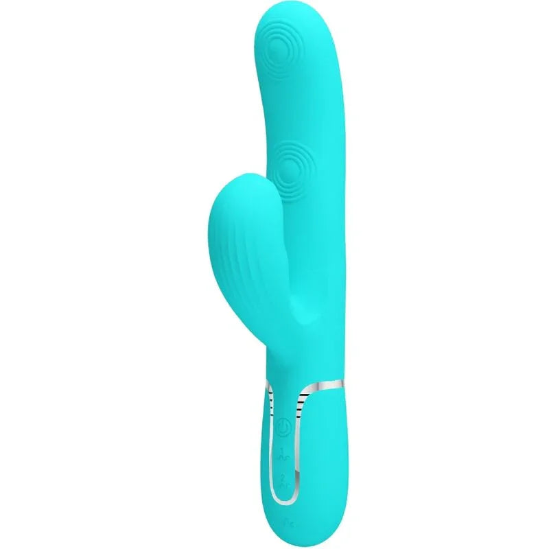 PRETTY LOVE - PERLITA VIBRADOR PUNTO G 3 EN 1 MULTIFUNCIÓN VERDE AGUA - Nuvica