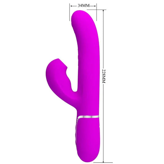 PRETTY LOVE - PERLITA VIBRADOR PUNTO G 3 EN 1 MULTIFUNCIÓN VIOETA - Nuvica