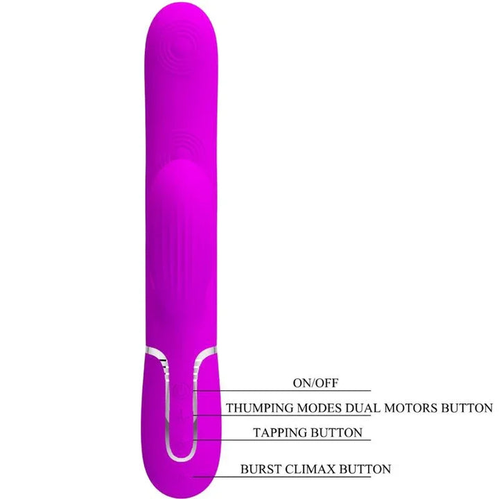 PRETTY LOVE - PERLITA VIBRADOR PUNTO G 3 EN 1 MULTIFUNCIÓN VIOETA - Nuvica