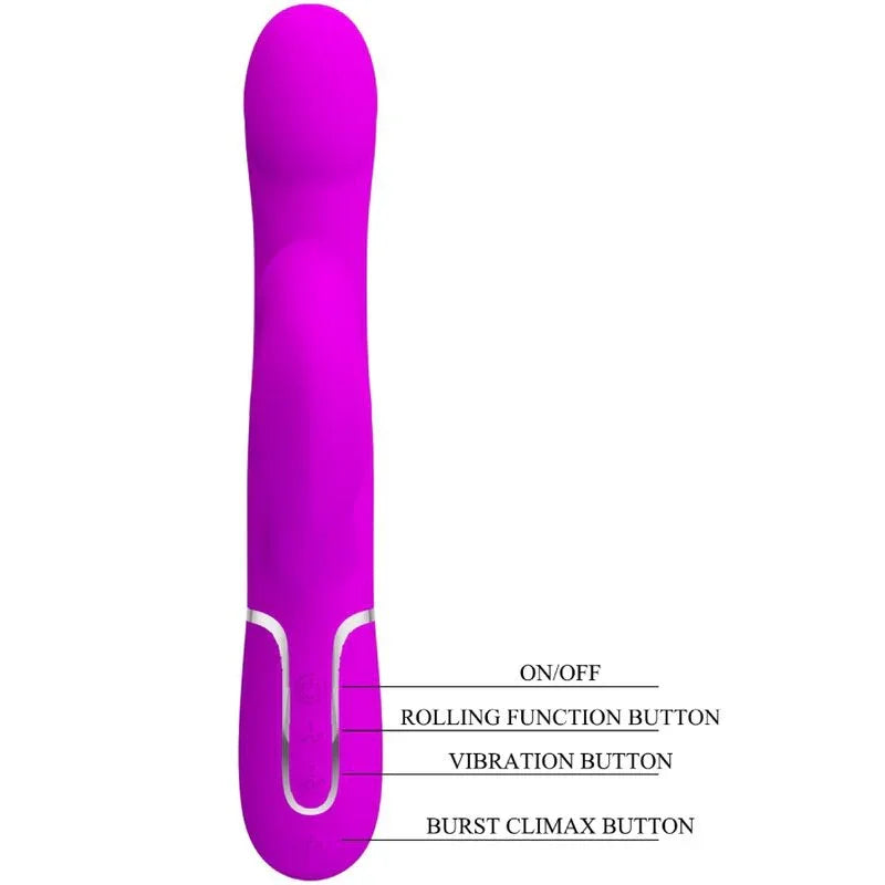 PRETTY LOVE - VIBRADOR RABBIT PERLAS VIOLETA - Nuvica
