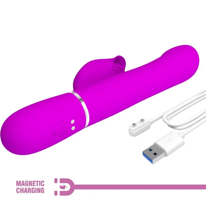 PRETTY LOVE - VIBRADOR RABBIT PERLAS VIOLETA - Nuvica