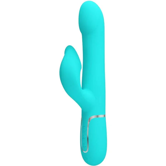 PRETTY LOVE - VIBRADOR RABBIT PERLAS VERDE AGUA - Nuvica